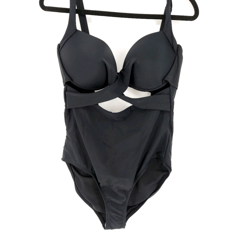 Ashley Graham Swimsuits for All Black One Piece Sw